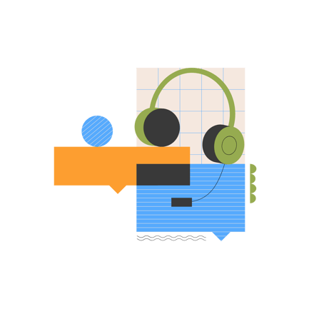 Abstract Customer Support Illustration