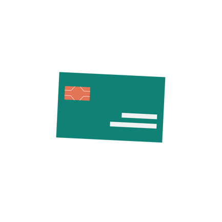 Flat Style Credit Card Illustration
