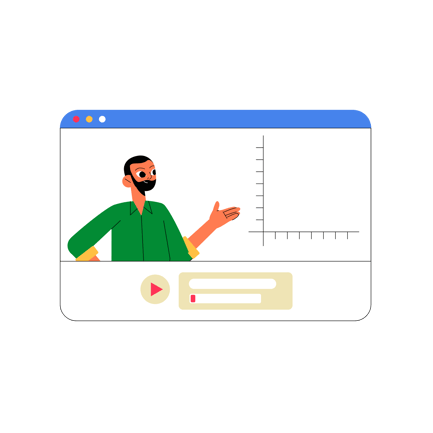 Homme expliquant les mathématiques dans un cours vidéo en ligne