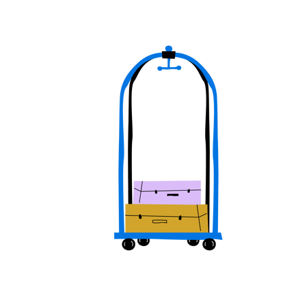 Bellhop Baggage Trolley