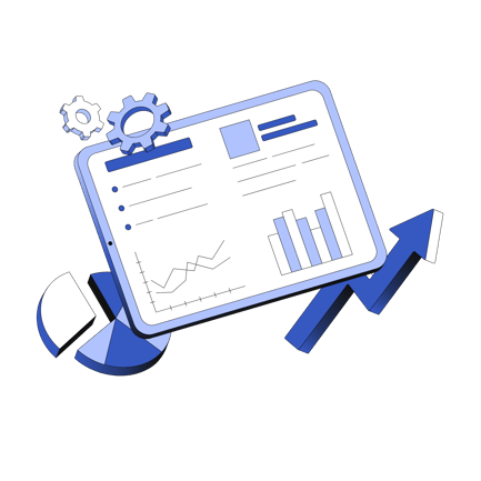 Business Analytics on Tablet Screen