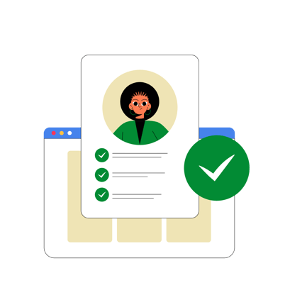 Verified Profile Flat Illustration