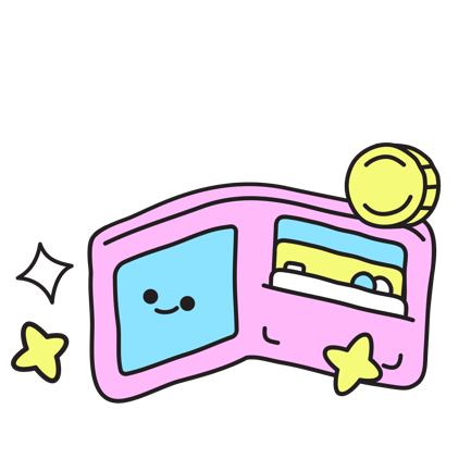 Wallet And Money Doodle