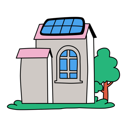 Solarbetriebenes Haus
