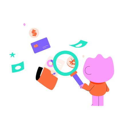 Ilustración de dibujos animados de supervisión financiera