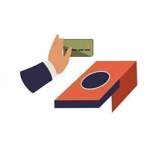 Hand Inserting Credit Card in Payment Machine