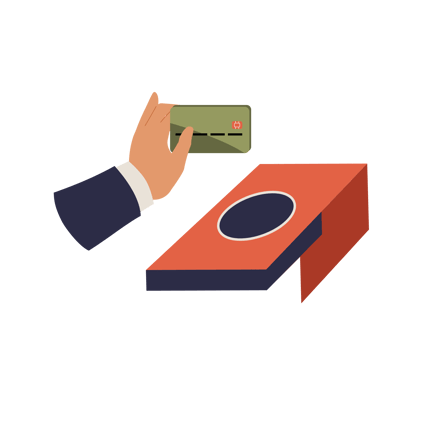 Hand Inserting Credit Card in Payment Machine