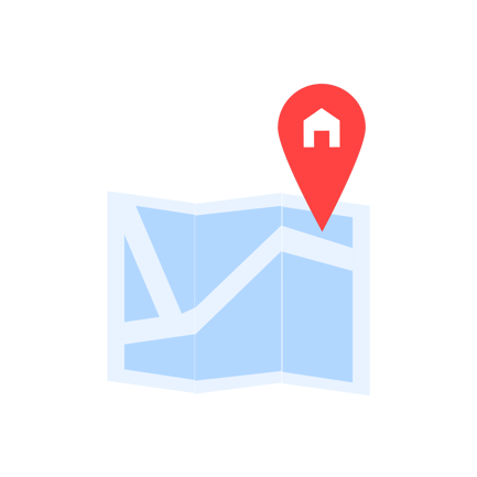 Duotone Map Location Illustration