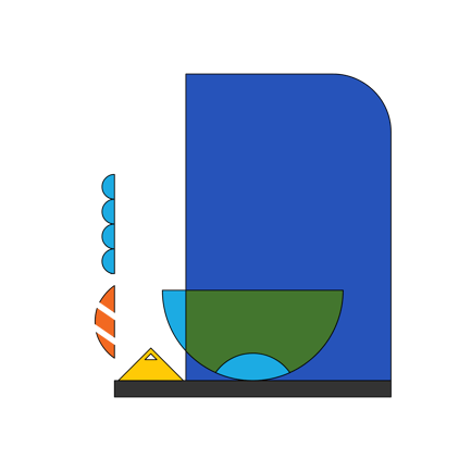 Geometric Egg Cracking Illustration