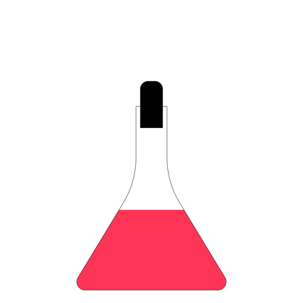 Animated Pink Flask with Liquid