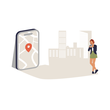 Urban Taxi Booking Illustration