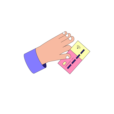 Hand Holding a Credit Card for Payment