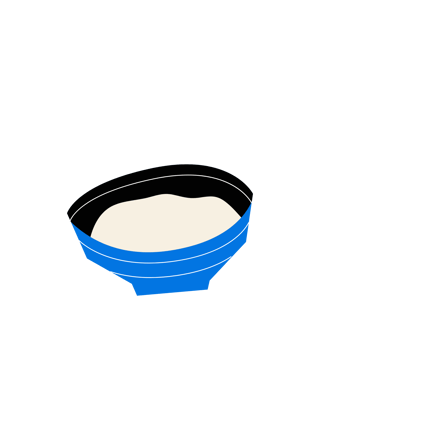 Fouet et bol