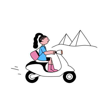 Riding Moped
