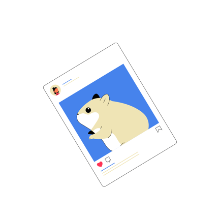 Illustration plate d'un hamster pour animal de compagnie