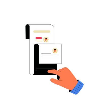 Flat Profile Illustration for Technology