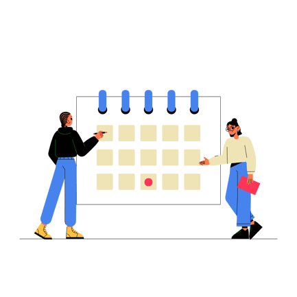 Workplace Team Schedule Planning Animation