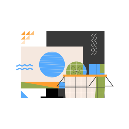 Geometric Online Purchase Illustration