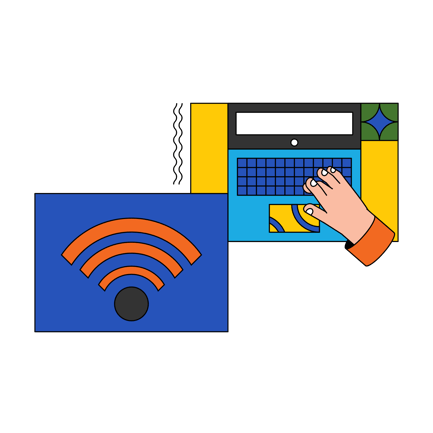 Geometric Wi-Fi Connection Animation