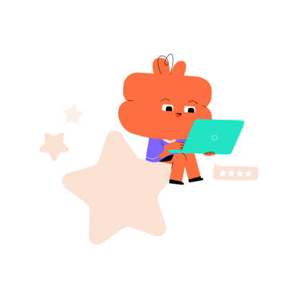 Customer Rating Cartoon Illustration