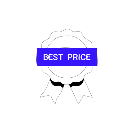 Best Price Badge Line Art Illustration