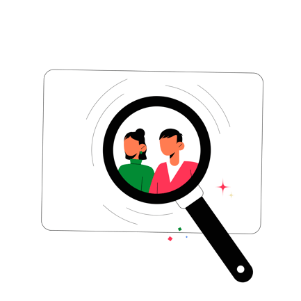 Target Audience and Customer Research Concept Illustration