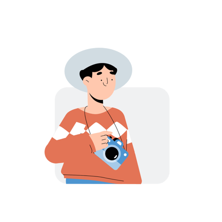 Photography Enthusiast Taking a Picture Animation