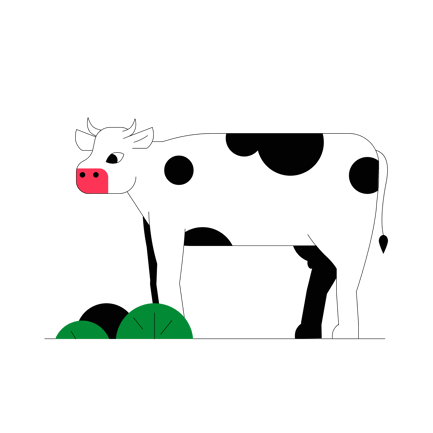 Dairy Cow Walking Animation