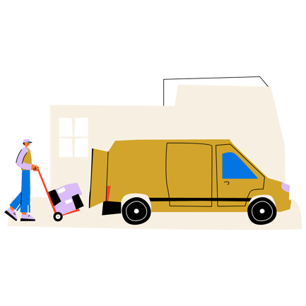Delivery Van Unloading