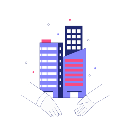 Real Estate Mortgage Deal Duotone Illustration