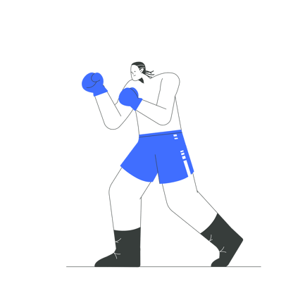Boxing Character Animation Illustration