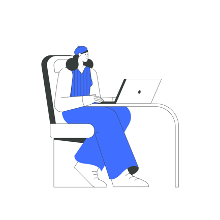 Woman Working On Laptop