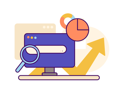 Web Analytics on Computer Screen