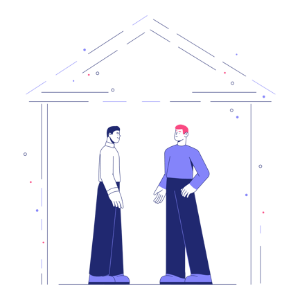 Business Deal Illustration in Duotone Style