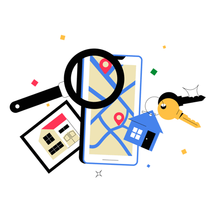 Flat Design Searching for a New House Animation