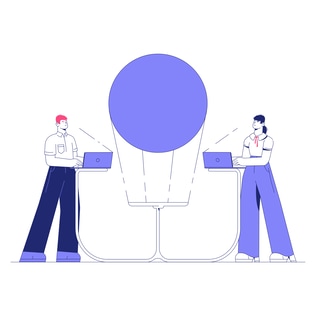 Corporate Team Project Presentation Illustration