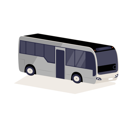 City Bus Public Transport Animation