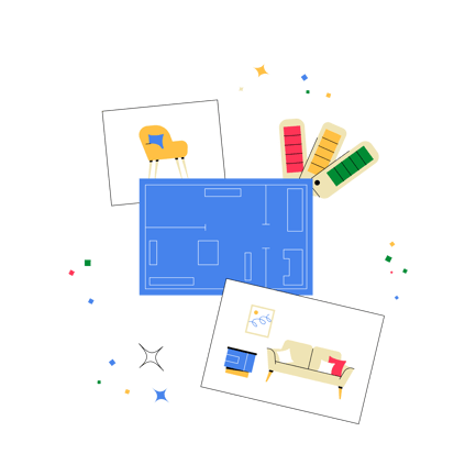 Interior Design Plan Illustration