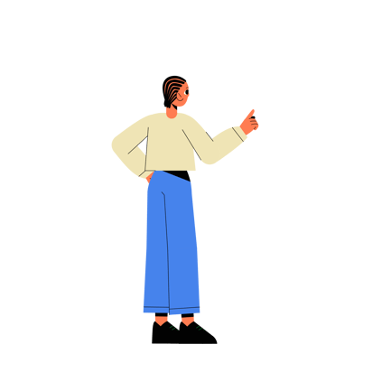 Pointing Figure Upwards Motion Graphic