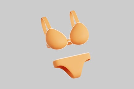 Preview: 3D Peach Orange Bikini