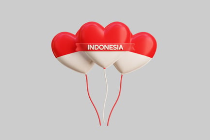 Preview: 3D Indonesian Heart Balloons Celebration