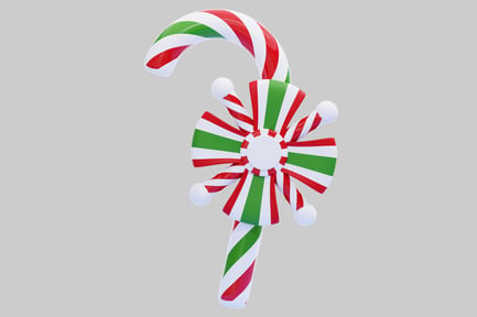 Preview: 3D Striped Christmas Candy Cane