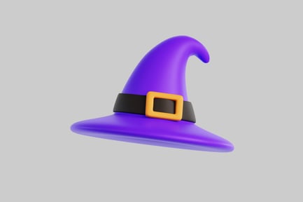Preview: Purple 3D Witch Hat For Halloween