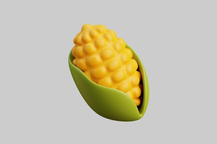 Preview: Stylized 3D Sweet Corn Cob