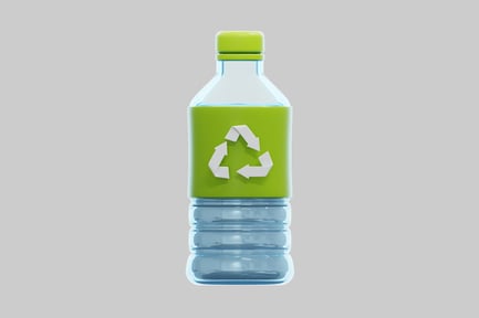 Preview: 3D Recyclable Plastic Water Bottle