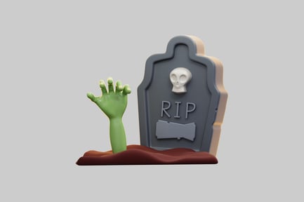 Preview: 3D Zombie Hand From Grave