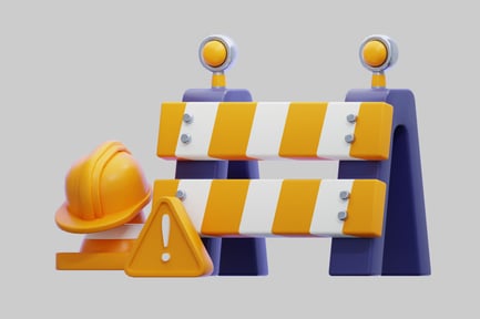 Preview: 3D Construction Safety Barrier And Hard Hat Set