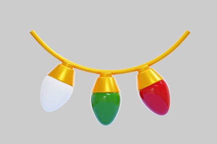 Preview: 3D Glossy Christmas String Lights