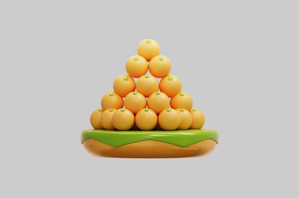 Preview: 3D Pyramid Of Laddu Sweets