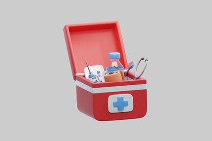 Preview: 3D First Aid Kit With Medical Supplies